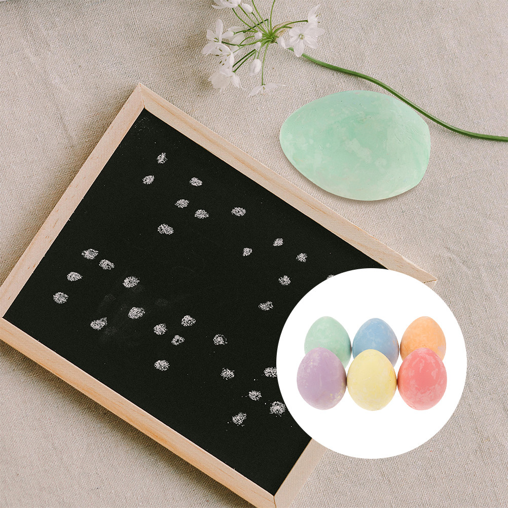 Kids Outdoor Chalkboard - 12Pcs Ergonomic Egg Shape Kids Drawing