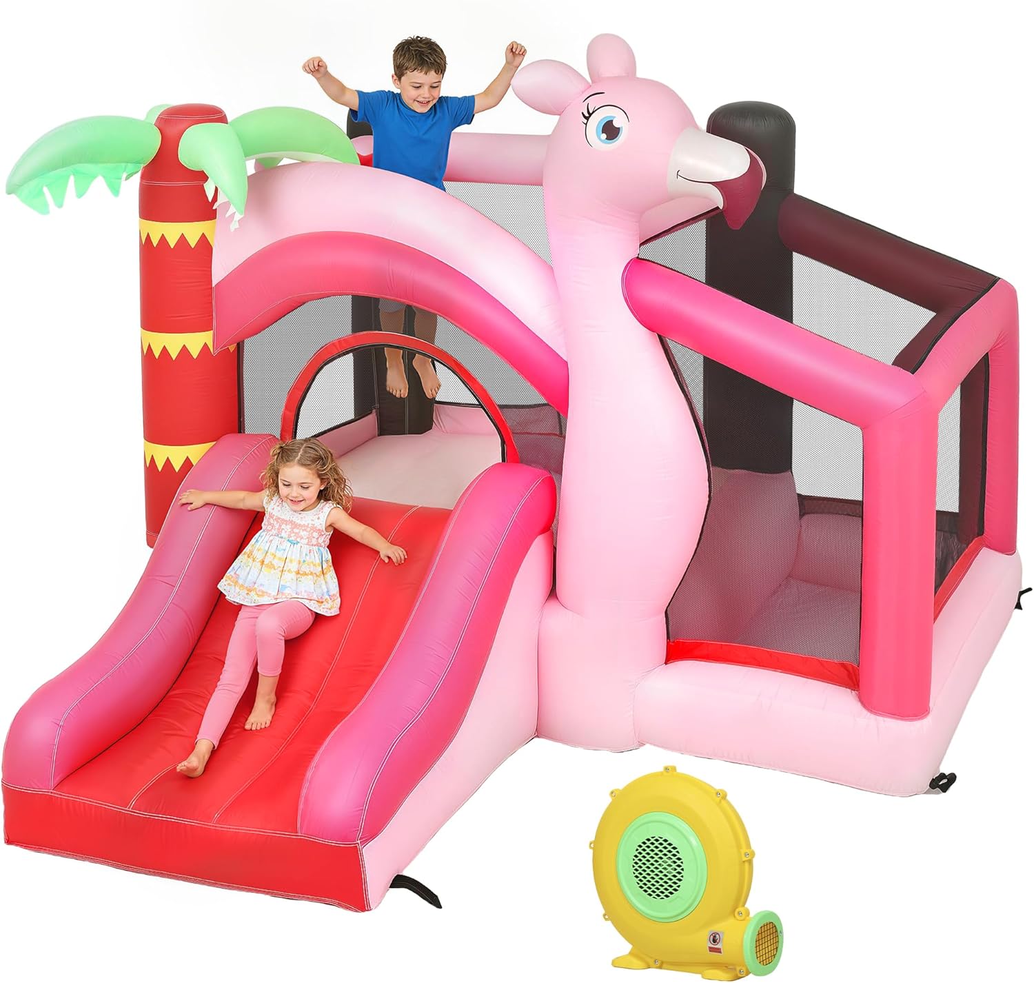 Kids Outdoor Basketball - 4-in-1 Kids Inflatable Bouncy Castle with