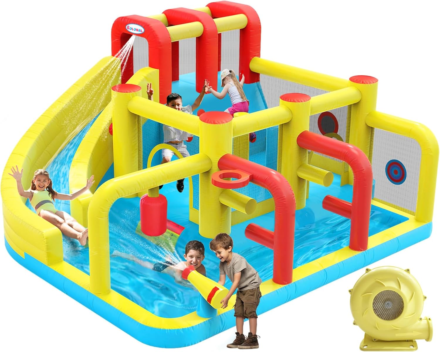 Kids Outdoor Basketball - Kids Inflatable Water Slide Bounce House