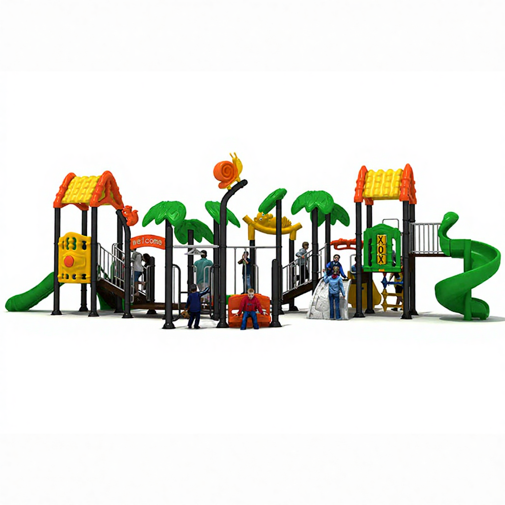Kids Outdoor Playground - High-Level Outdoor Playground Facilities Kids Slide