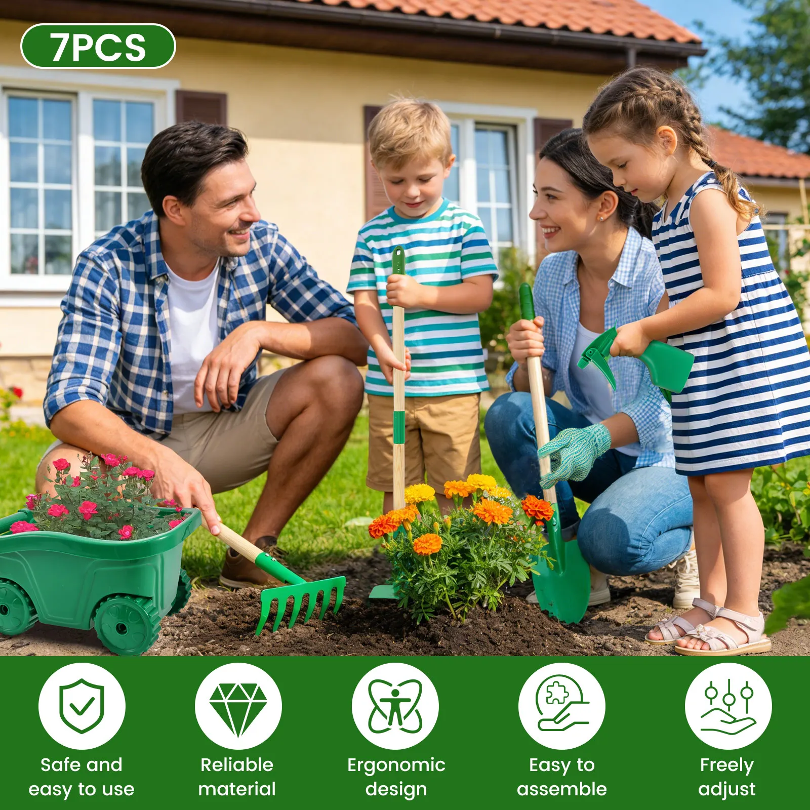 6/7Pcs Kids Gardening Tools Se - Kids Outdoor Garden Set avaliação e preço