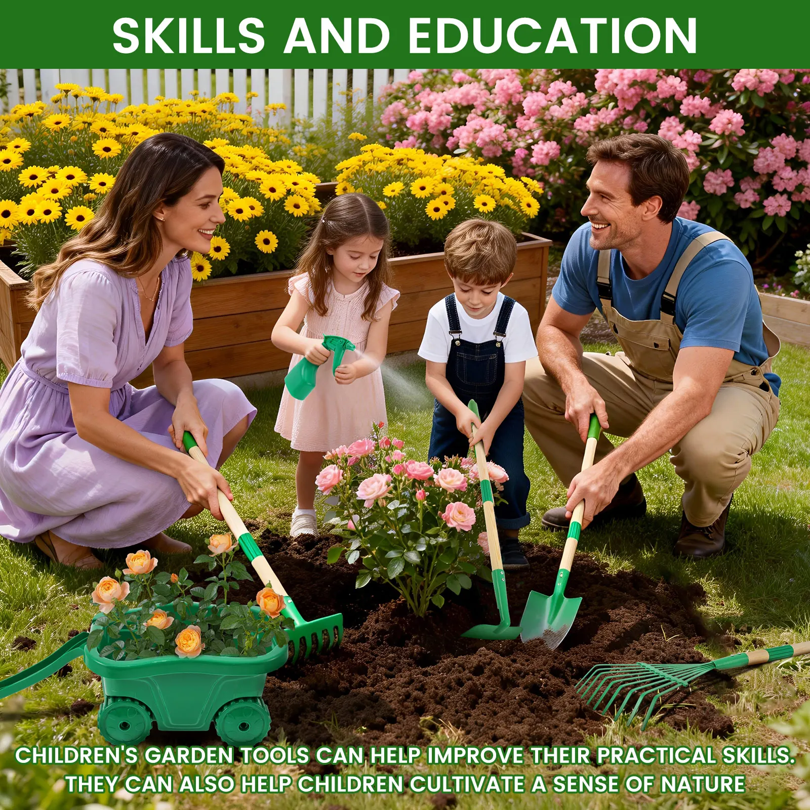 6/7Pcs Kids Gardening Tools Se - Kids Outdoor Garden Set avaliação e preço