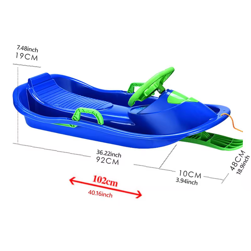 Kids Snow Sled With Steering W - Kids Unique Outdoor Toys avaliação e preço