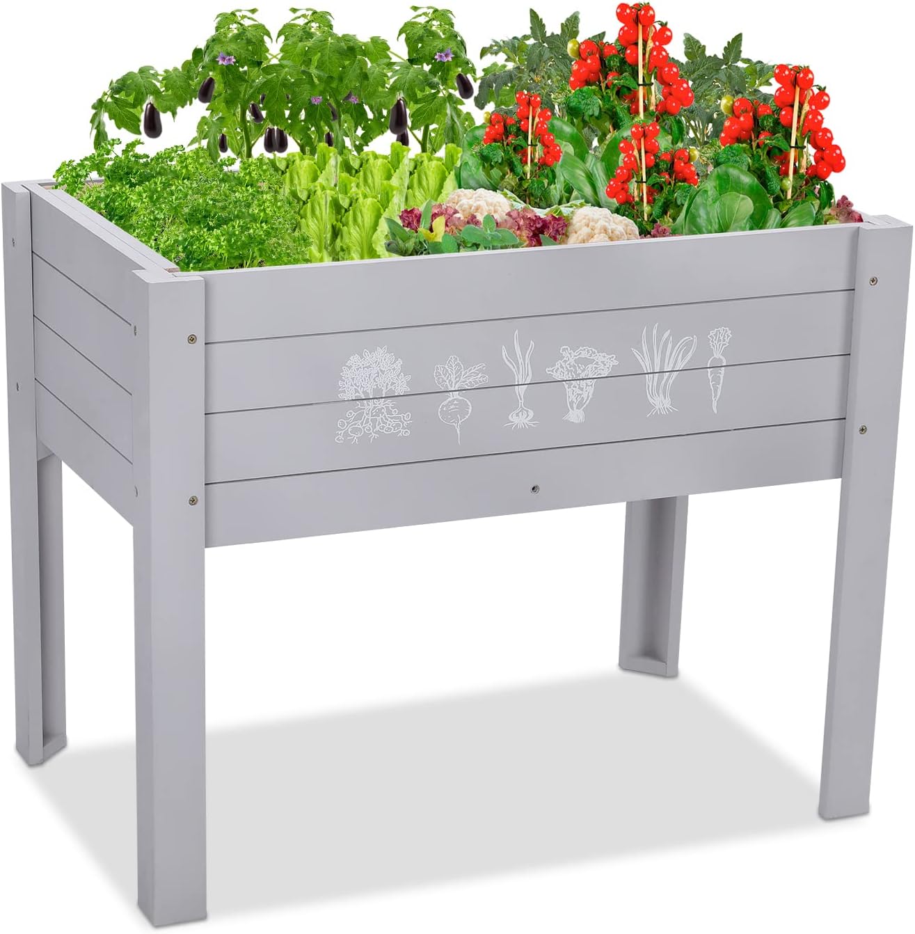Kids Raised Garden Bed with DI - Kids Outdoor Chalkboard avaliação e preço