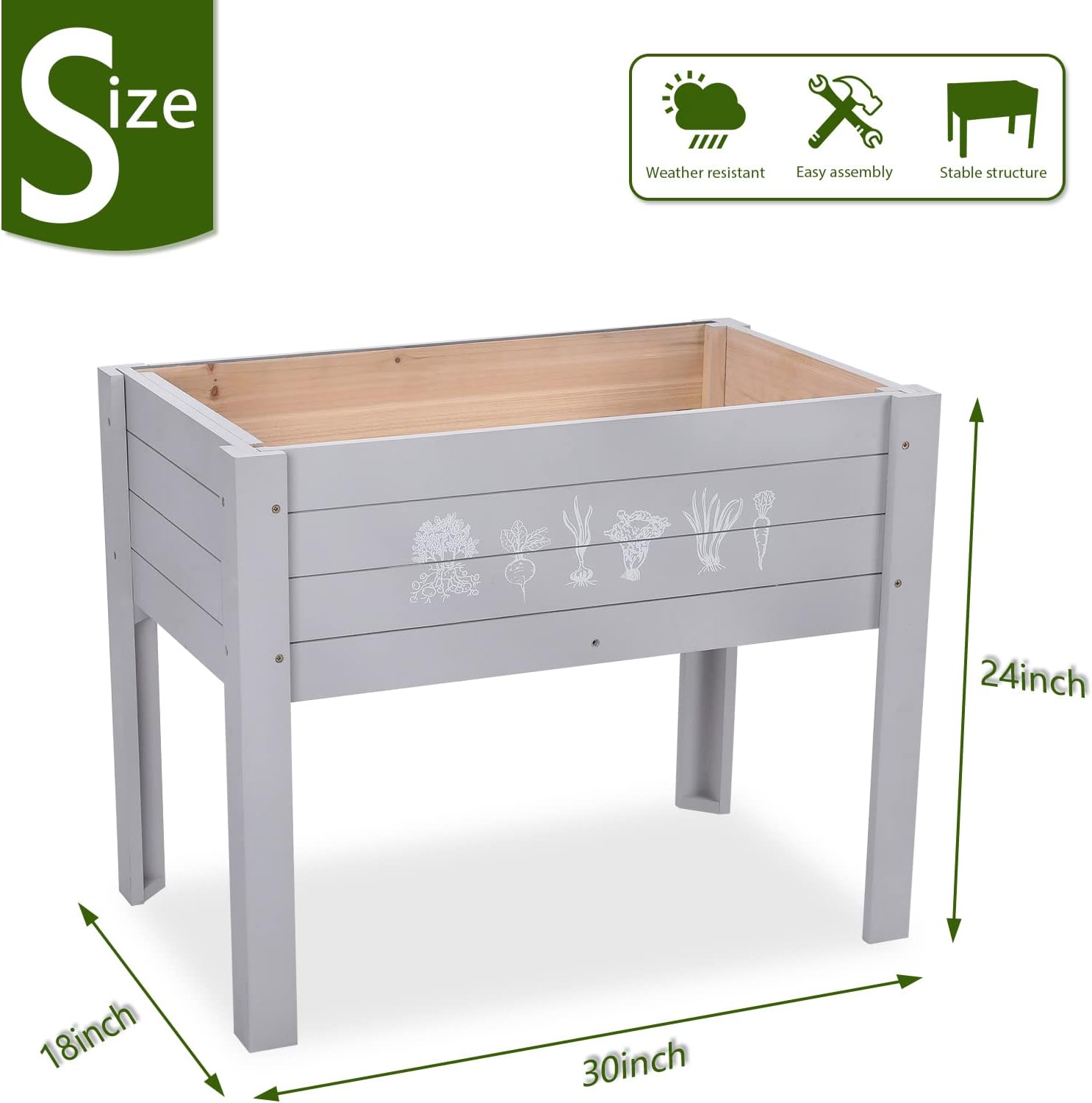 Kids Raised Garden Bed with DI - Kids Outdoor Chalkboard avaliação e preço
