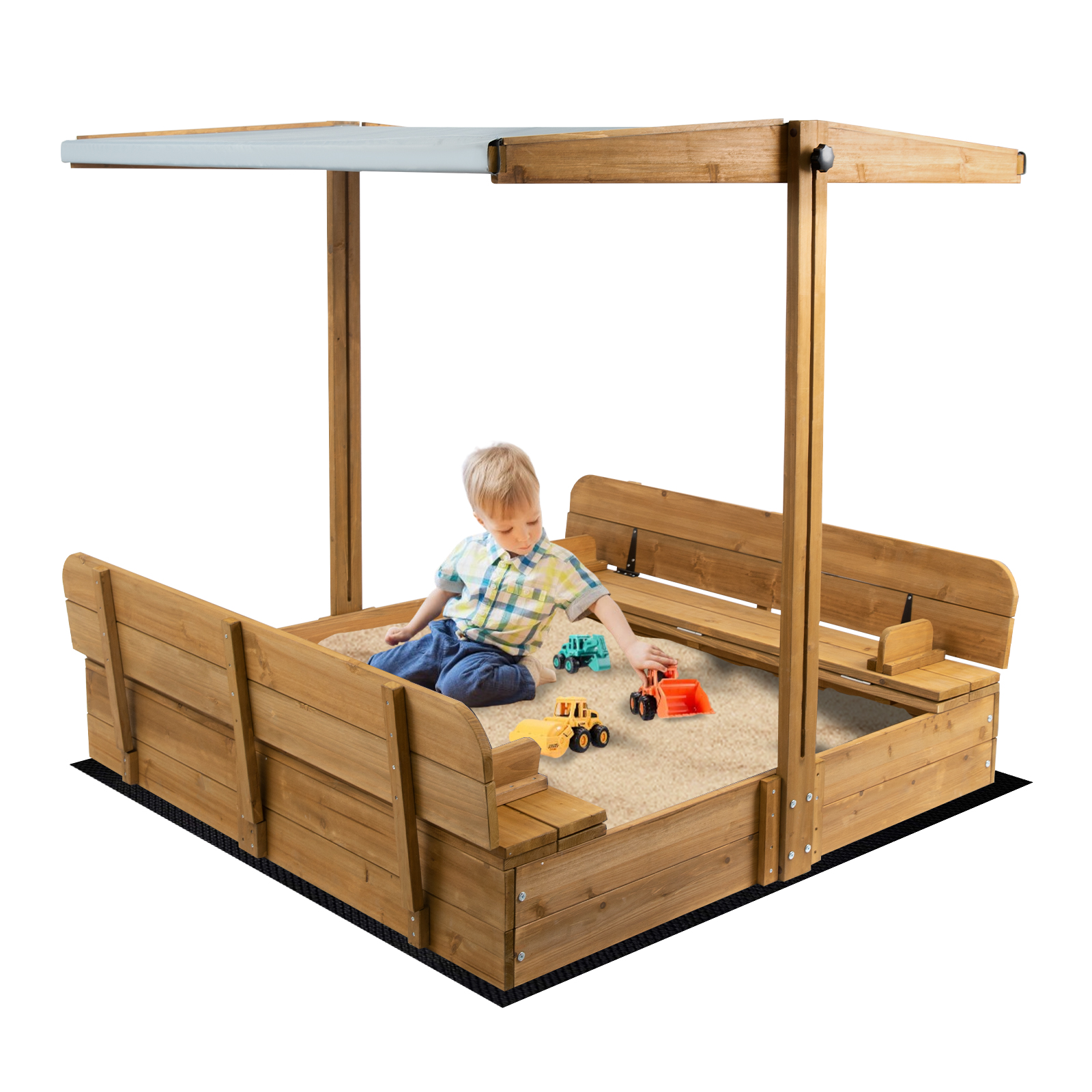 Kids Sand Box with Cover，Woode - Kids Outdoor Foldable Chair avaliação e preço