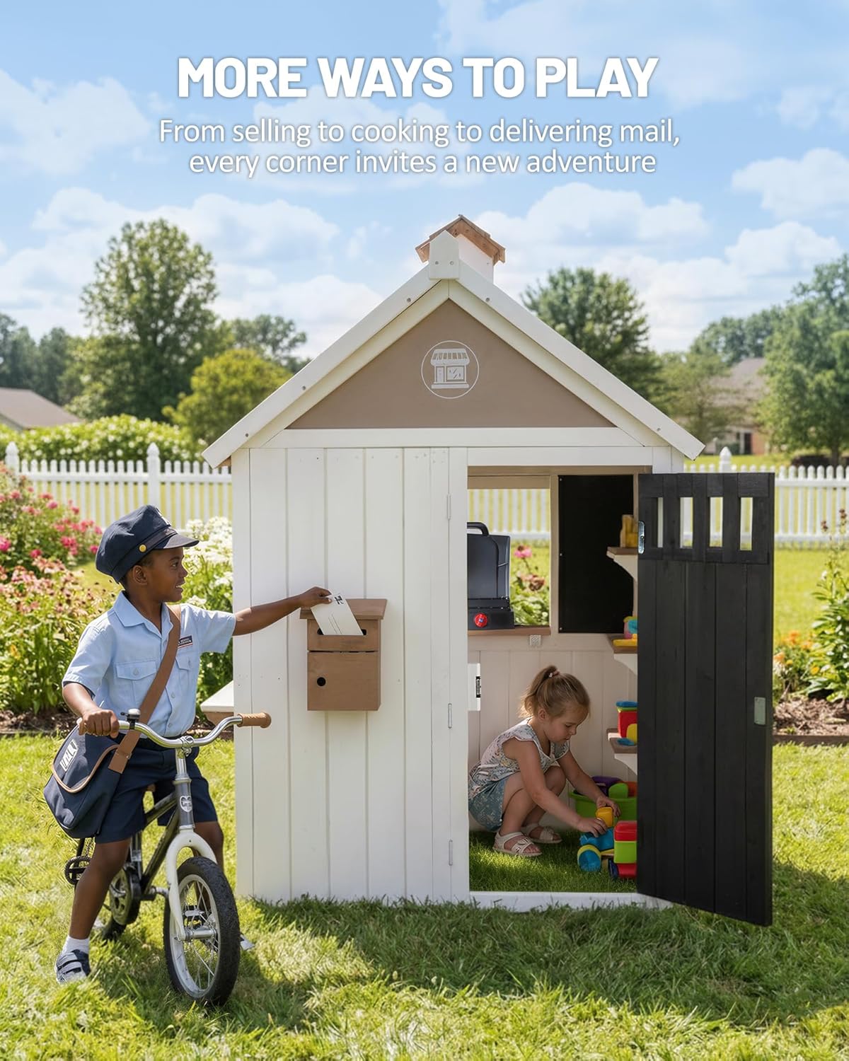 2-in-1 Cedar Wooden Kids Outdo - Kids Outdoor Chalkboard avaliação e preço