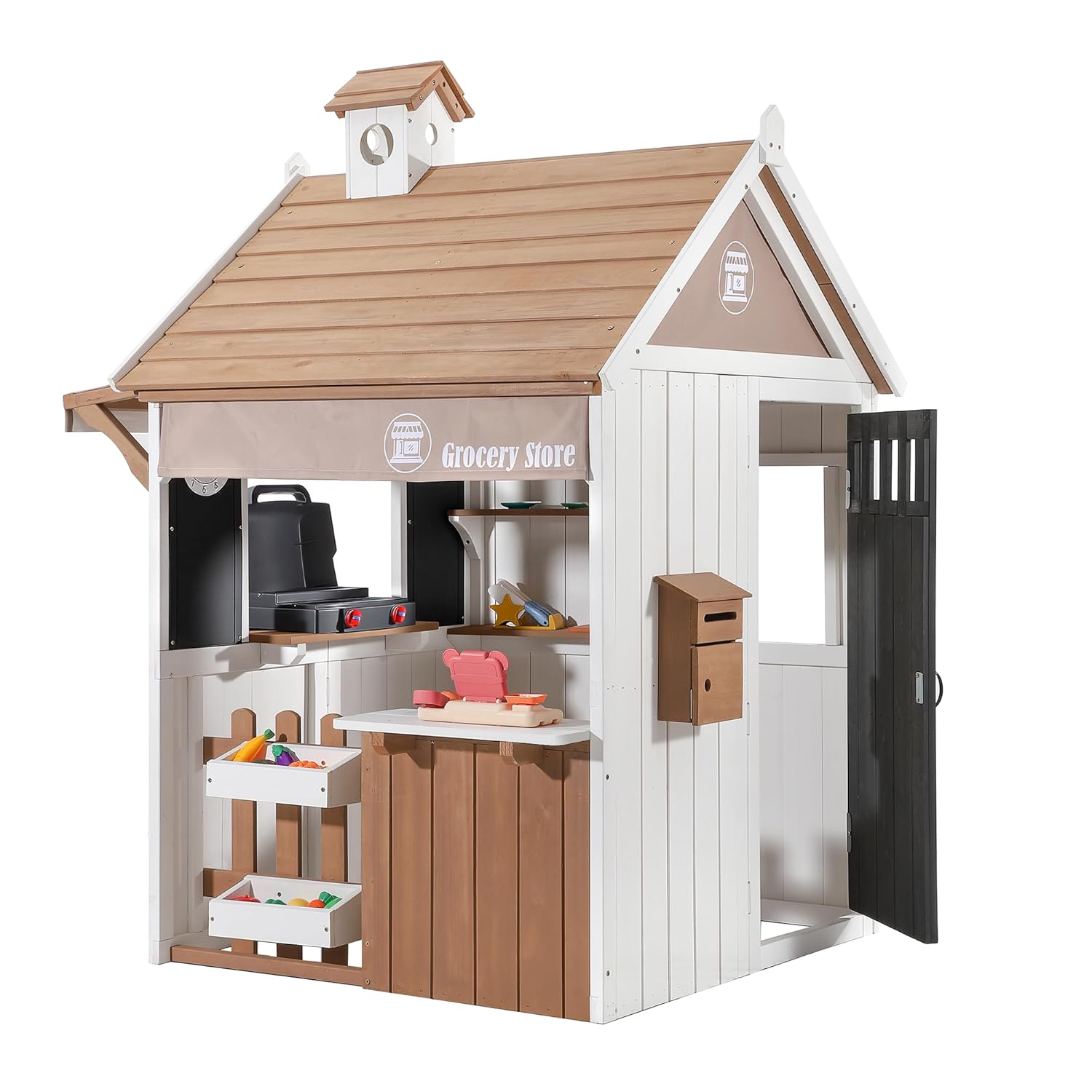 2-in-1 Cedar Wooden Kids Outdo - Kids Outdoor Chalkboard avaliação e preço