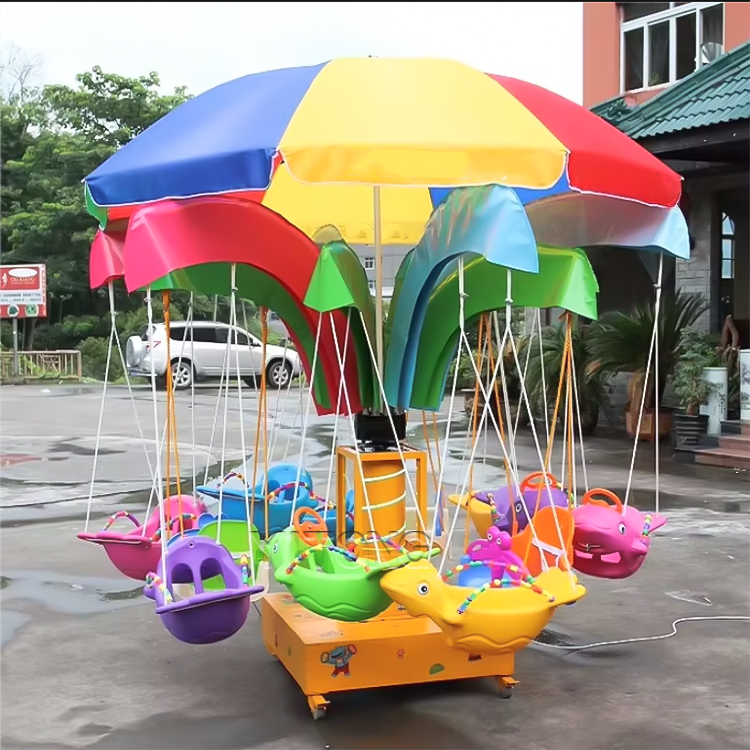 Mini Carousel Ride for Kids Ou - Kids Outdoor Swing avaliação e preço