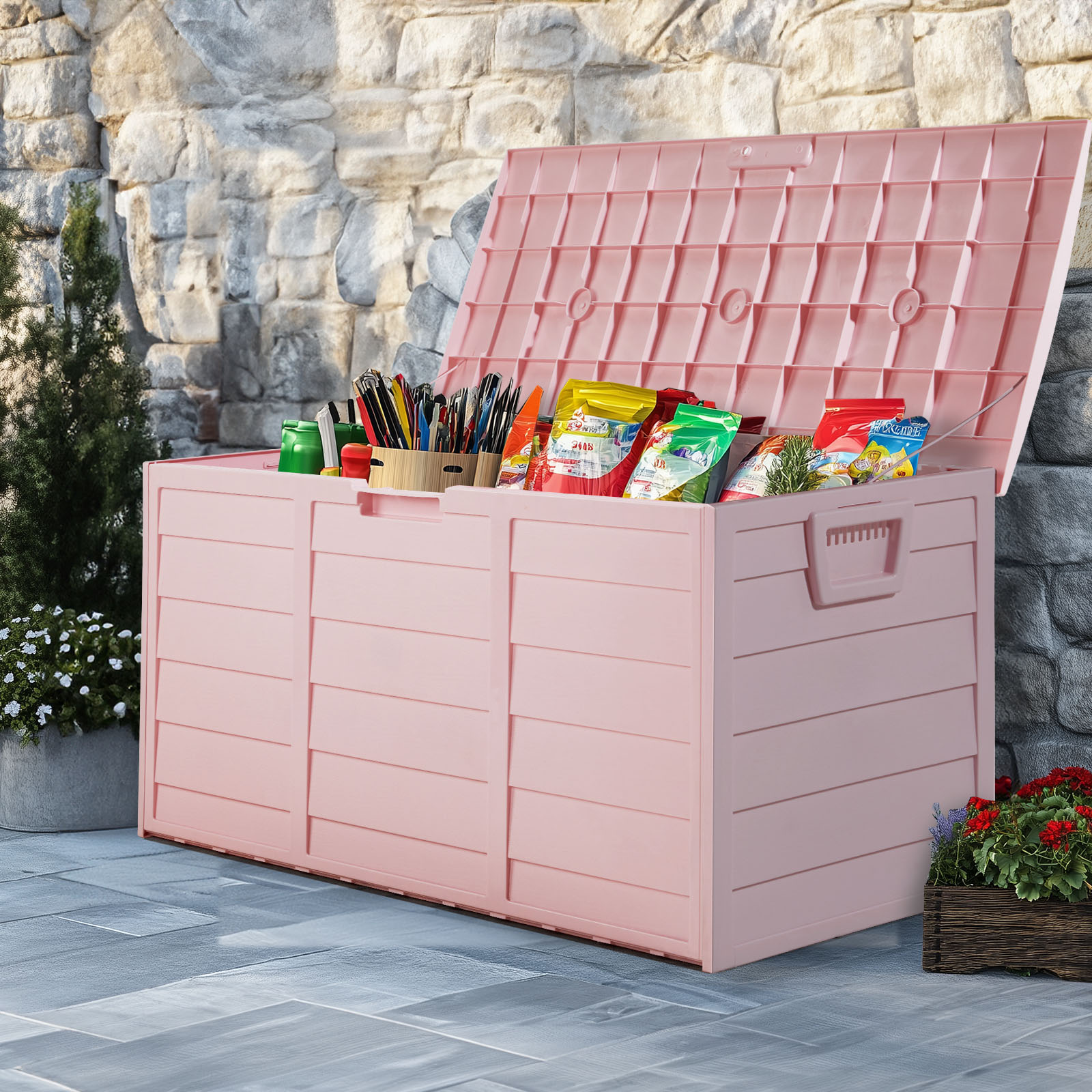 Light Pink 75Gal(280L) Patio O - Kids Outdoor Bench avaliação e preço