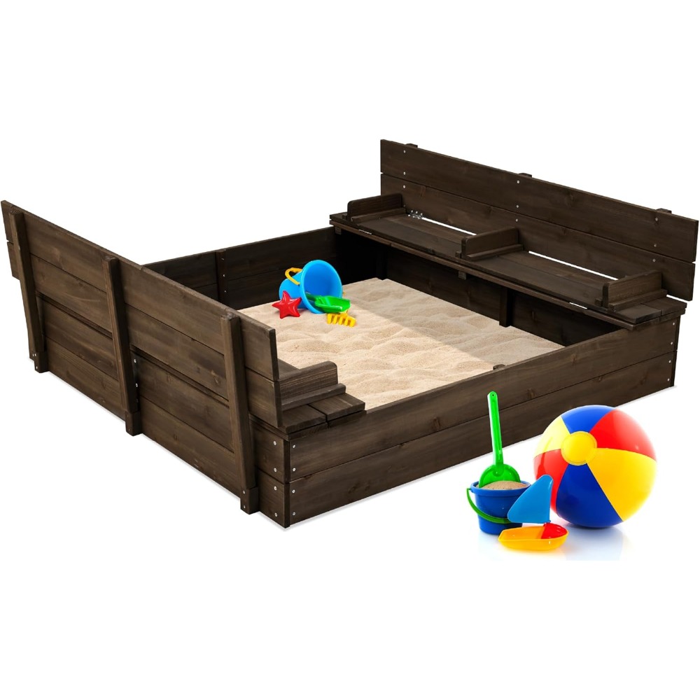 Large Outdoor Kids Sandbox wit - Kids Outdoor Bench avaliação e preço