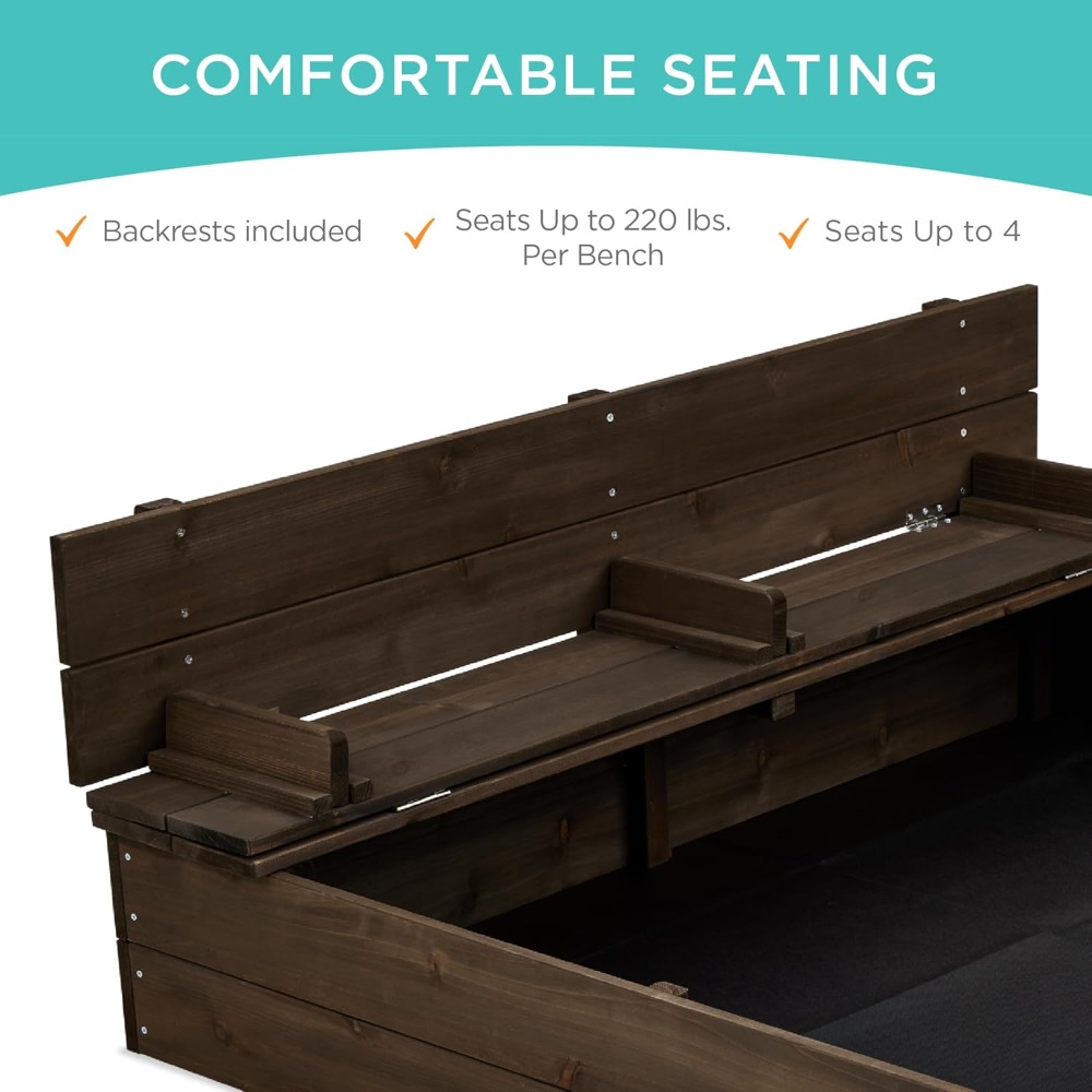 Large Outdoor Kids Sandbox wit - Kids Outdoor Bench avaliação e preço