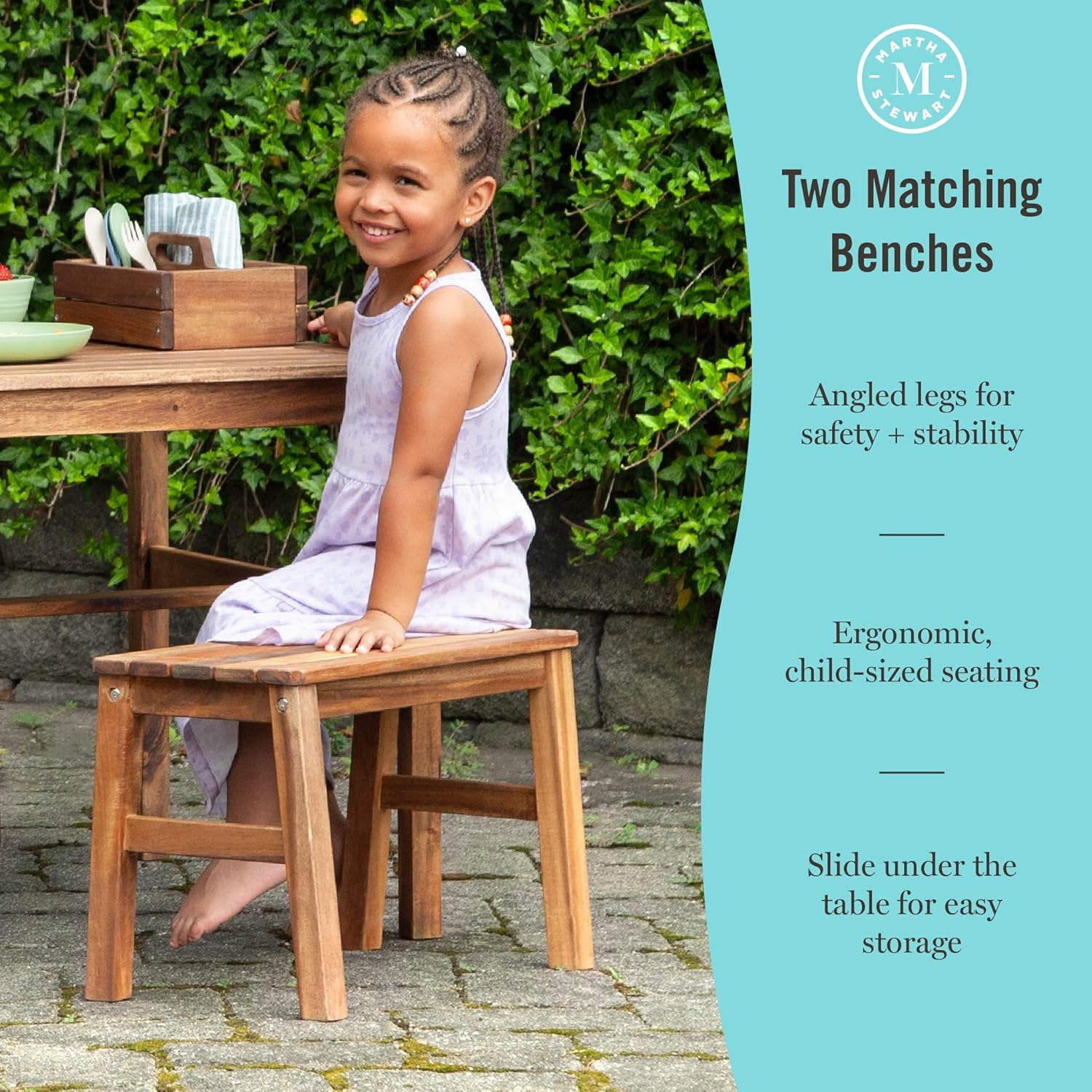 Kids Outdoor Table & Bench Set - Kids Outdoor Bench avaliação e preço