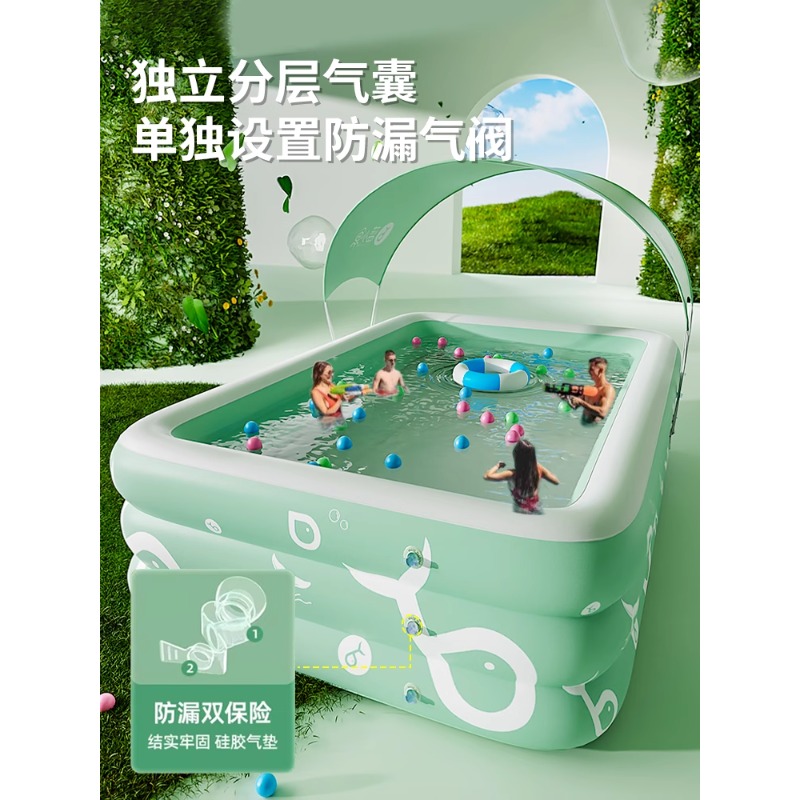 Inflatable Swimming Pool Famil - Kids Outdoor Garden Set avaliação e preço