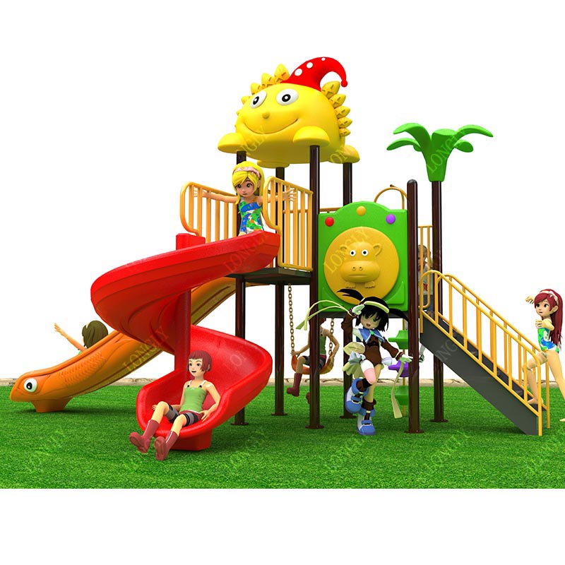 Commercial Plastic Slide 450x2 - Kids Outdoor Playground avaliação e preço