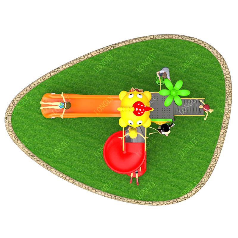 Commercial Plastic Slide 450x2 - Kids Outdoor Playground avaliação e preço