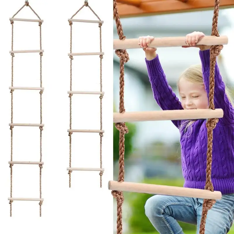 Kids Wooden Ladder Outdoor Act - Kids Outdoor Swing avaliação e preço