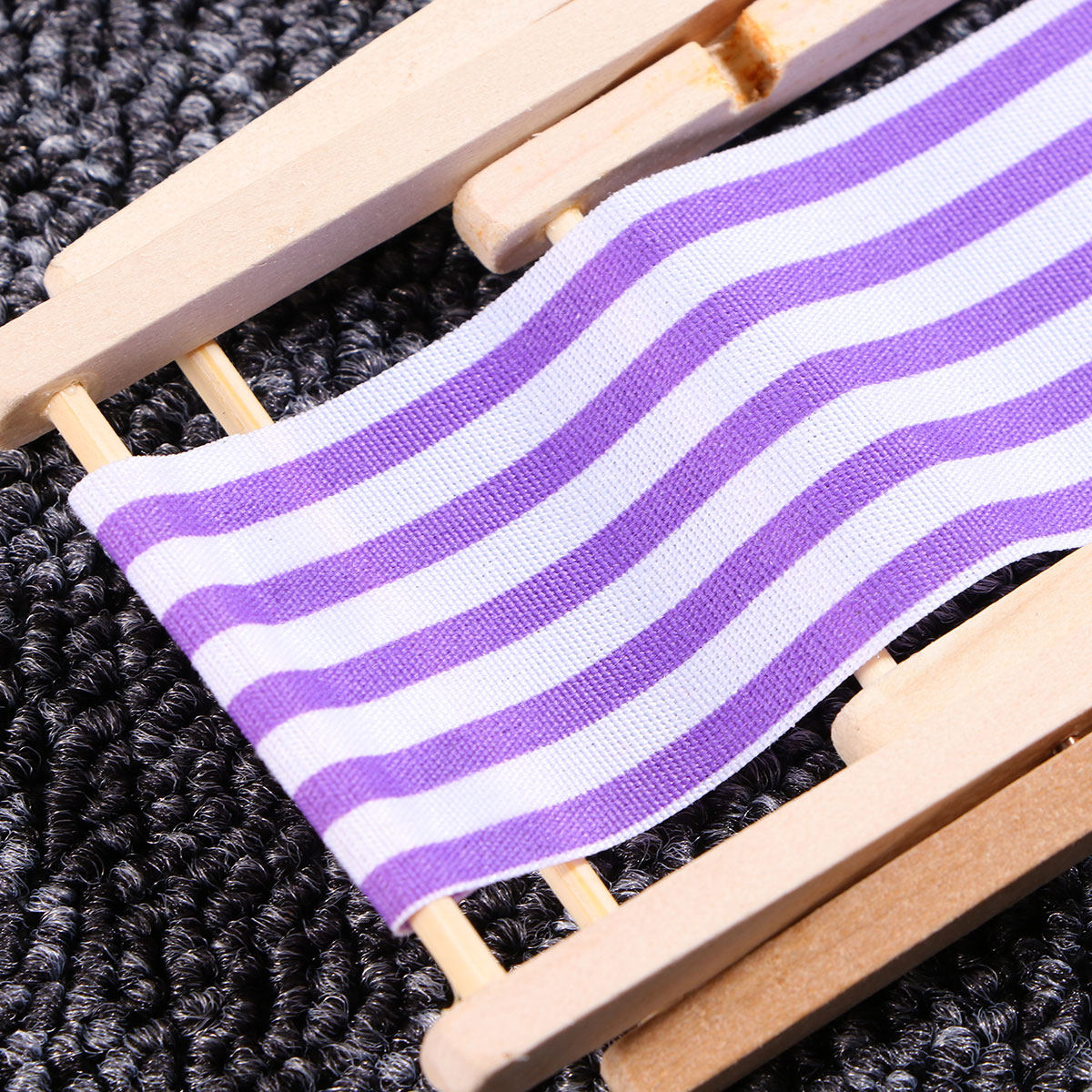 1Pcs Wooden Beach Chair Miniat - Kids Outdoor House Accessories avaliação e preço