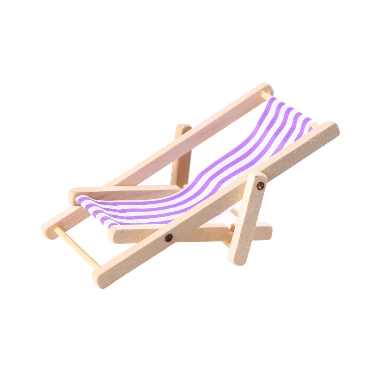 1Pcs Wooden Beach Chair Miniat - Kids Outdoor House Accessories avaliação e preço