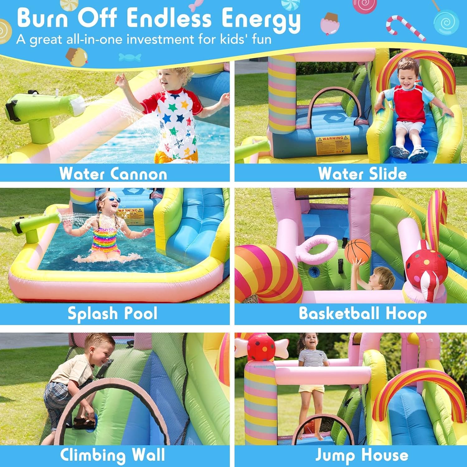 Kids Inflatable Water Slide Bo - Kids Outdoor Basketball avaliação e preço