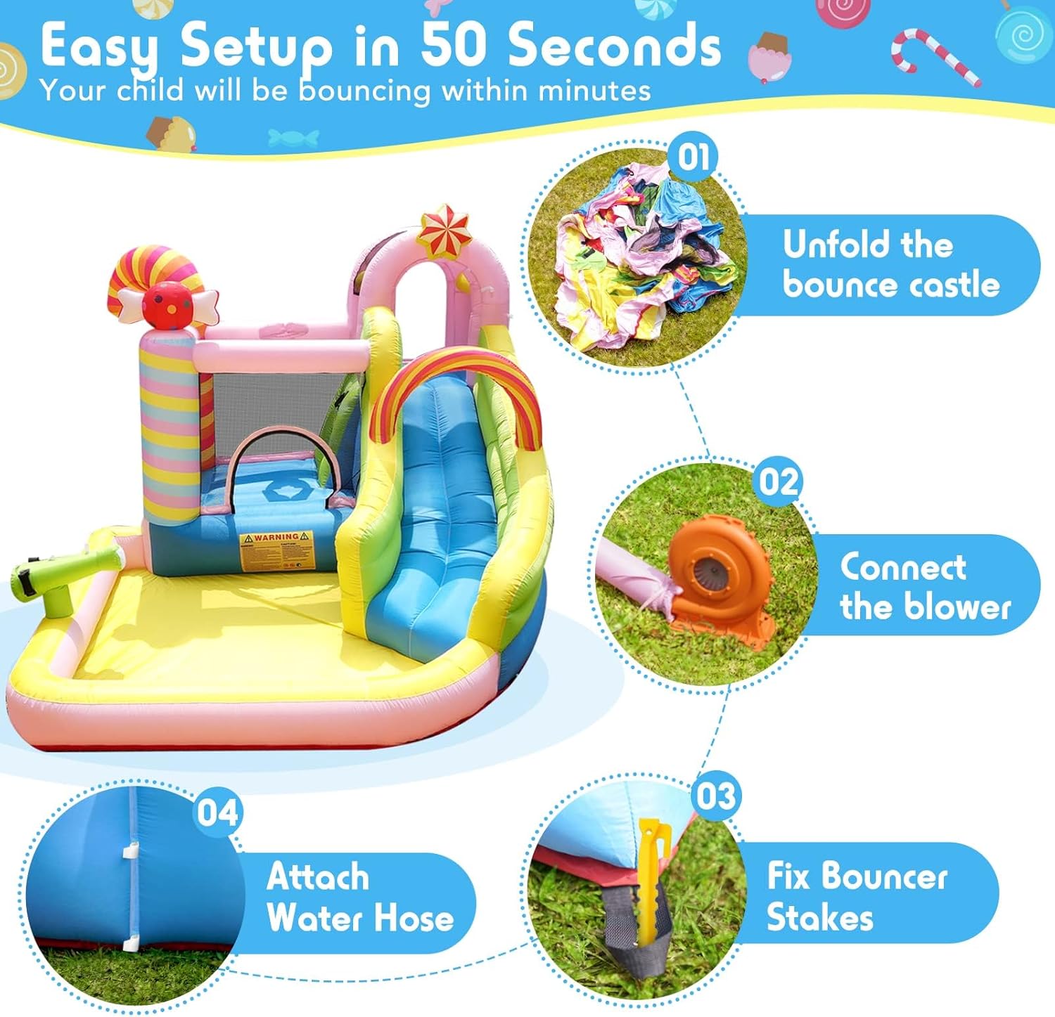 Kids Inflatable Water Slide Bo - Kids Outdoor Basketball avaliação e preço