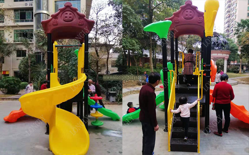 Outdoor Playground Plastic Sli - Kids Outdoor Playground avaliação e preço