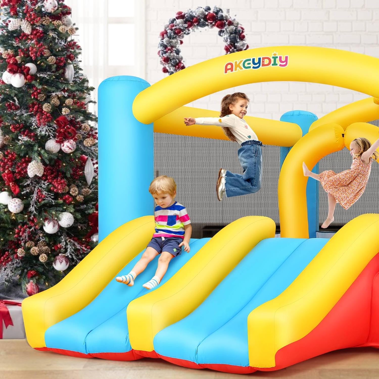 Inflatable Bouncy Castle with  - Kids Outdoor Basketball avaliação e preço