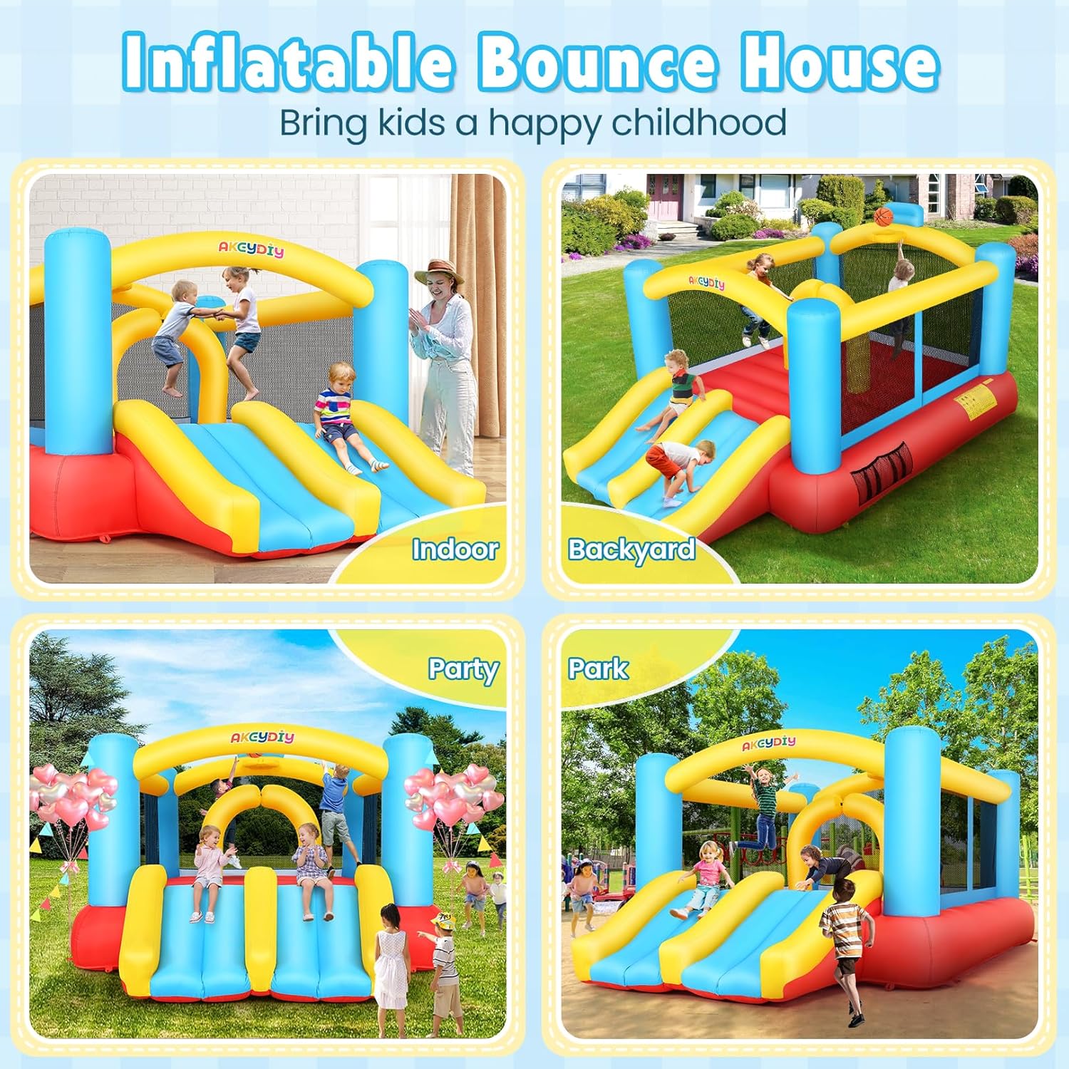 Inflatable Bouncy Castle with  - Kids Outdoor Basketball avaliação e preço