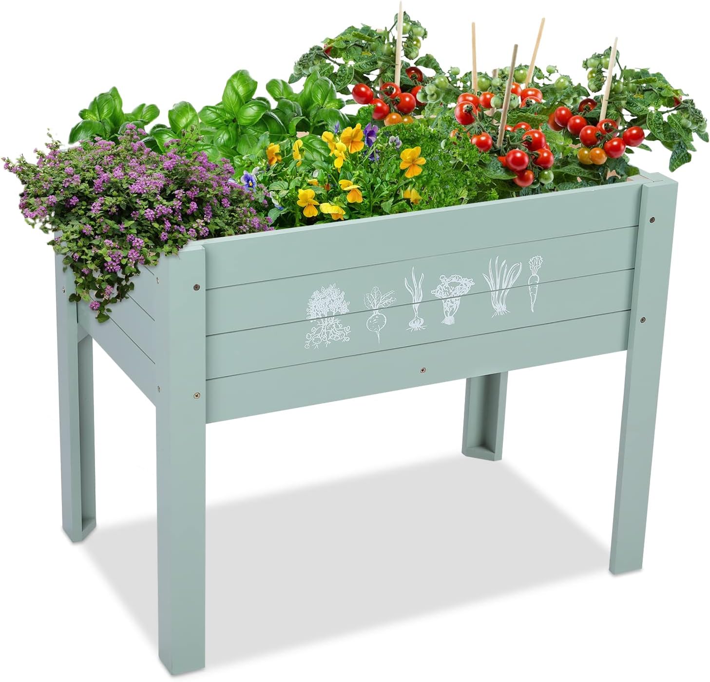 Raised Garden Bed-Planters for - Kids Outdoor Chalkboard avaliação e preço