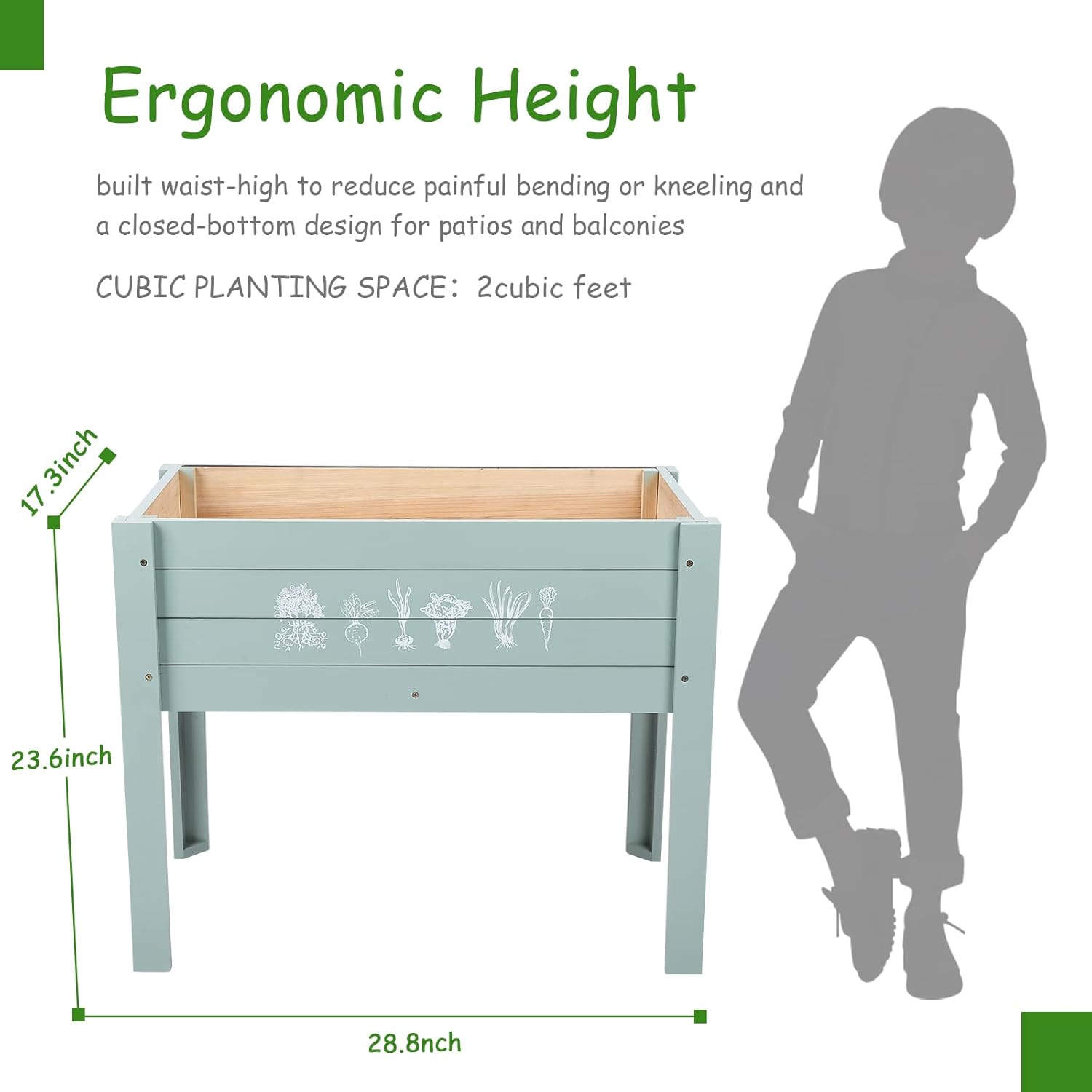 Raised Garden Bed-Planters for - Kids Outdoor Chalkboard avaliação e preço