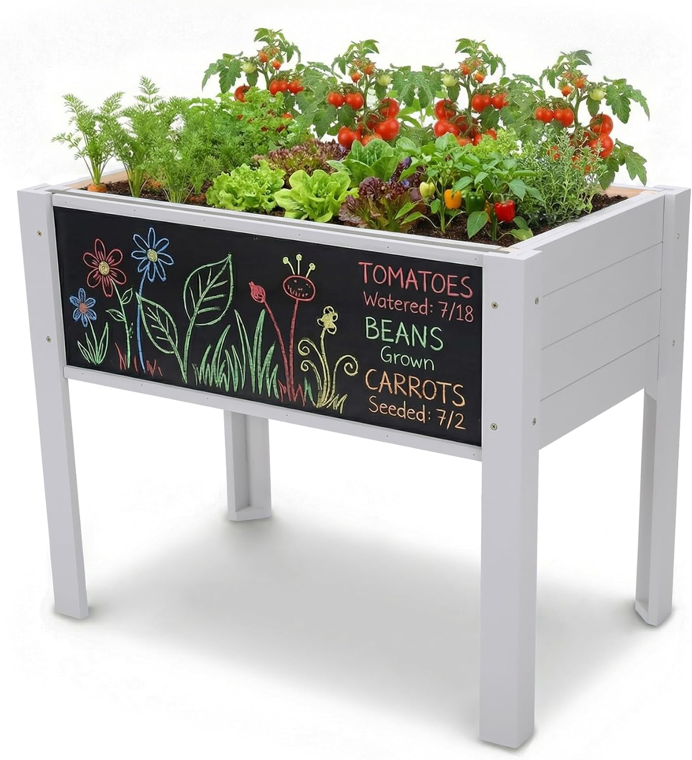 Kids Raised Garden Bed with DI - Kids Outdoor Chalkboard avaliação e preço