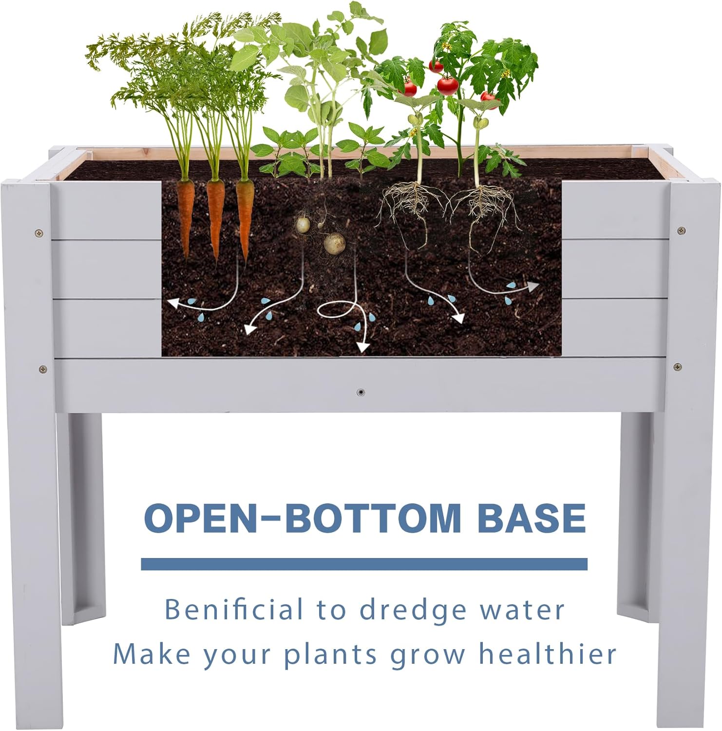 Kids Raised Garden Bed with DI - Kids Outdoor Chalkboard avaliação e preço