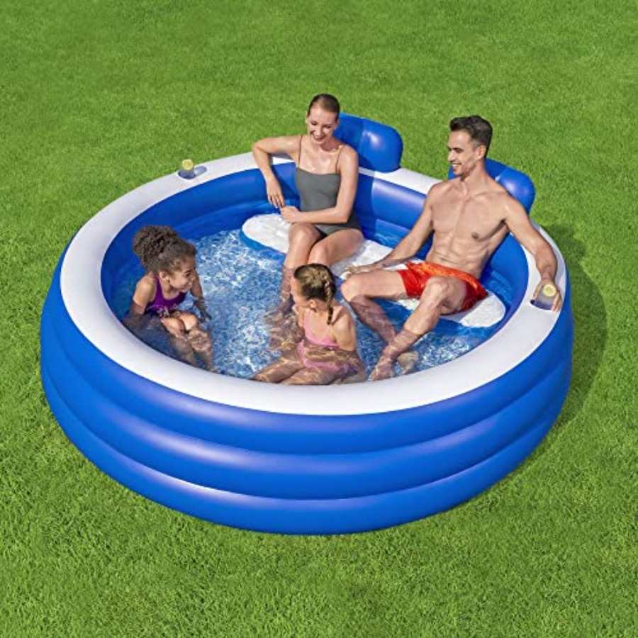 Inflatable Family Pool, Splash - Kids Outdoor Bench avaliação e preço