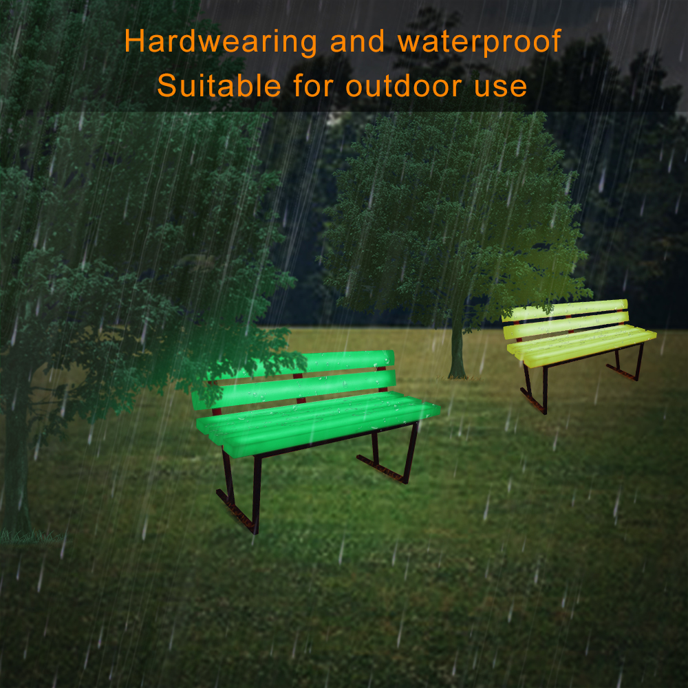 12V RGB LED Illuminated PE Pla - Kids Outdoor Bench avaliação e preço
