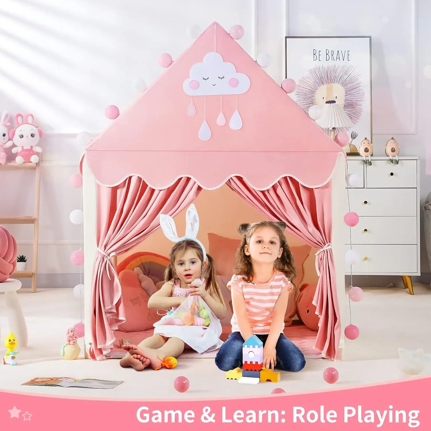 Children Play Tent Princess Ca - Kids Outdoor House Accessories avaliação e preço