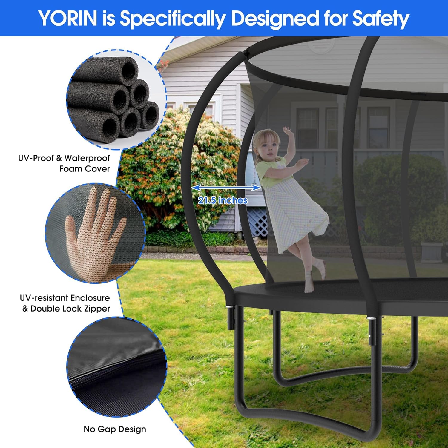 Large Outdoor Trampoline with  - Kids Outdoor Garden Set avaliação e preço