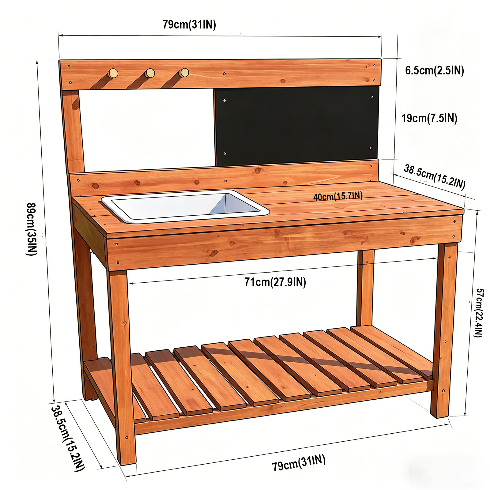 Wooden Potting Benches For Chi - Kids Outdoor Bench avaliação e preço