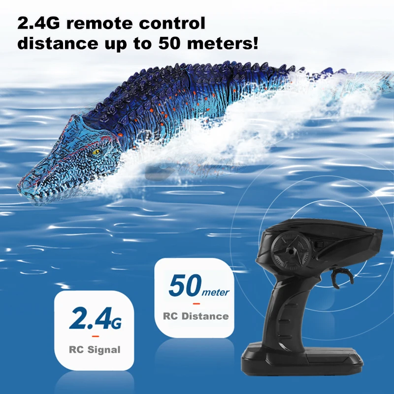 2.4G Simulation Mosasaurus RC  - Kids Outdoor Swing avaliação e preço
