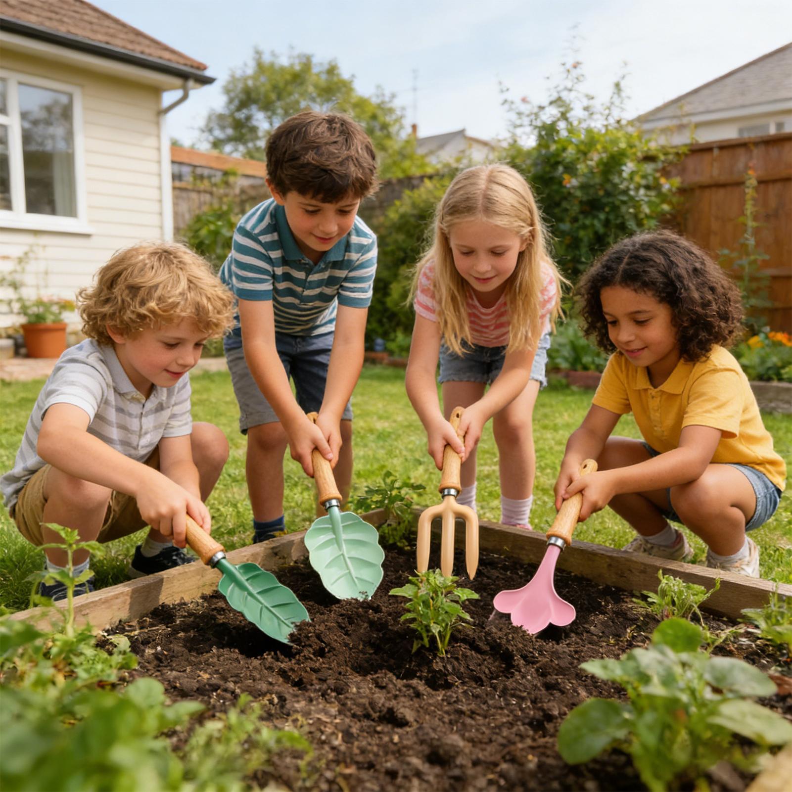 Kids Gardening Set 4 Piece Lea - Kids Outdoor Garden Set avaliação e preço