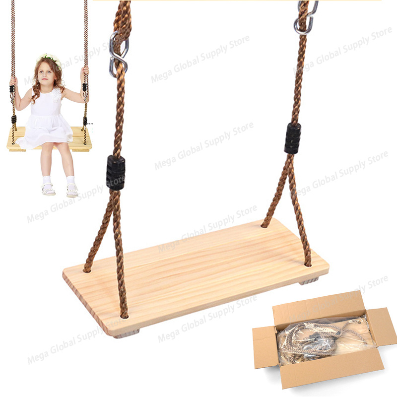Wood Swing for Kid Outdoor Han - Kids Outdoor Swing avaliação e preço