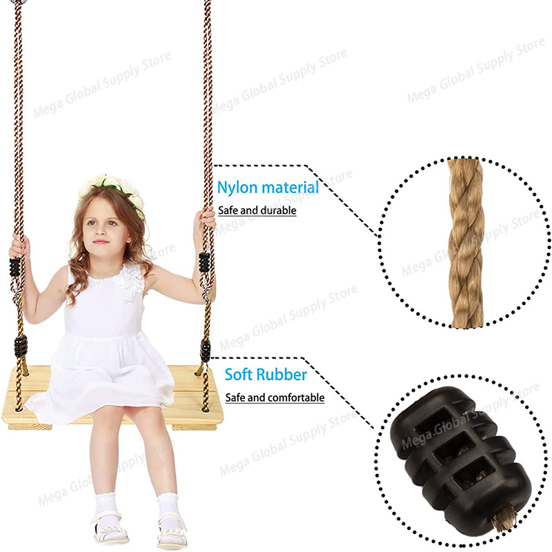 Wood Swing for Kid Outdoor Han - Kids Outdoor Swing avaliação e preço