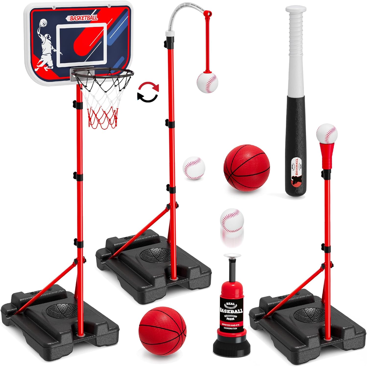 4-in-1 Kids Basketball Hoop &  - Kids Outdoor Basketball avaliação e preço