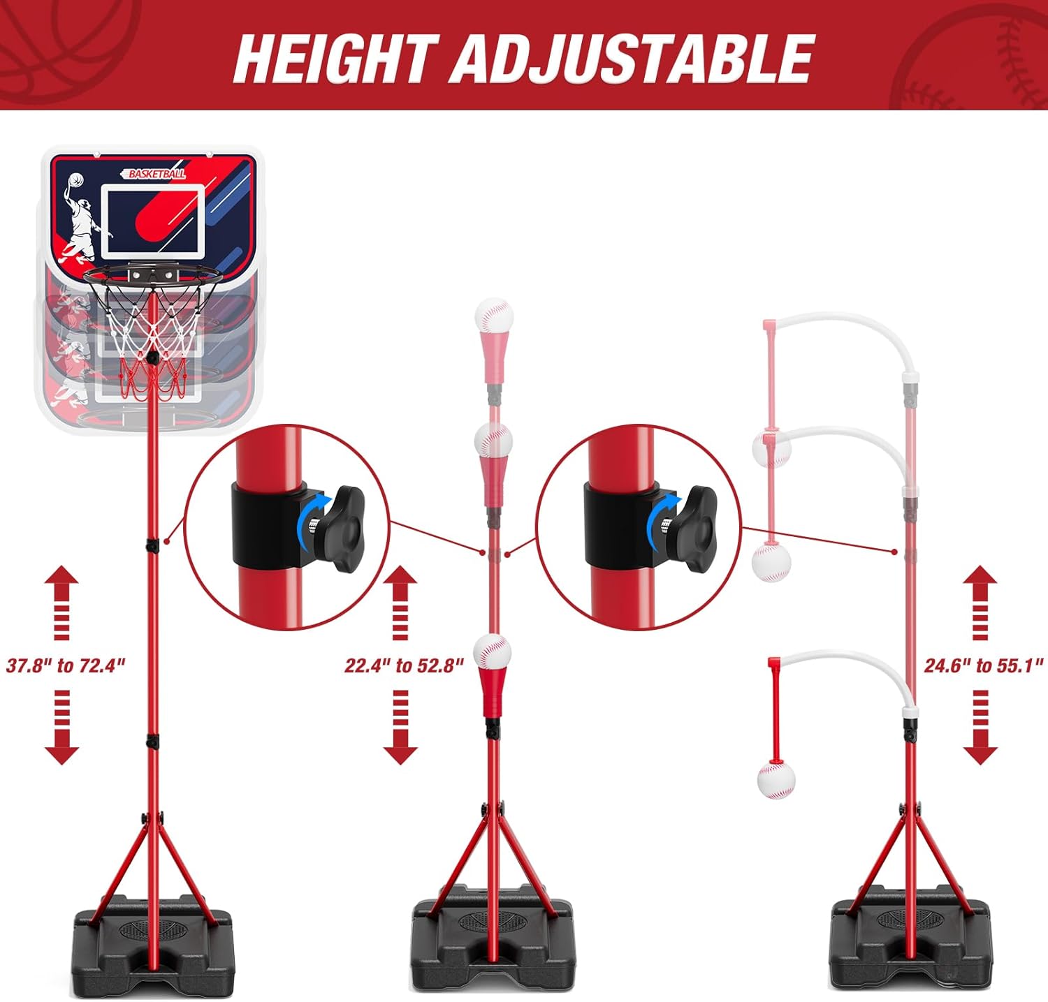 4-in-1 Kids Basketball Hoop &  - Kids Outdoor Basketball avaliação e preço