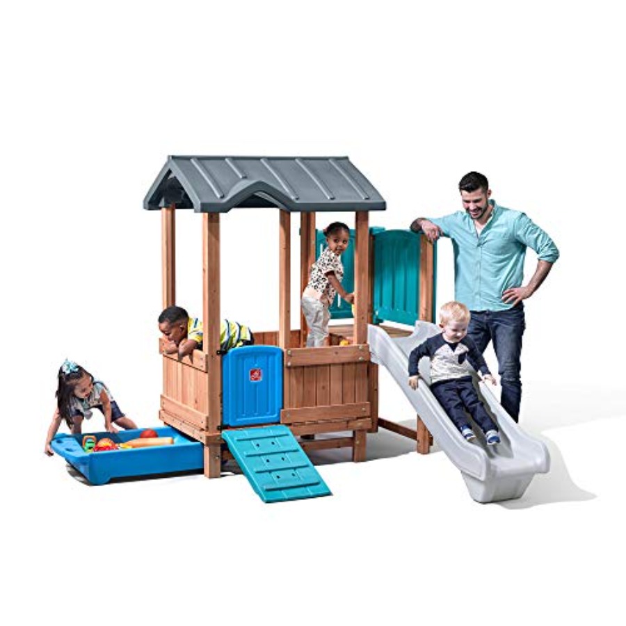 Woodland Adventure Playhouse & - Kids Outdoor Swing avaliação e preço
