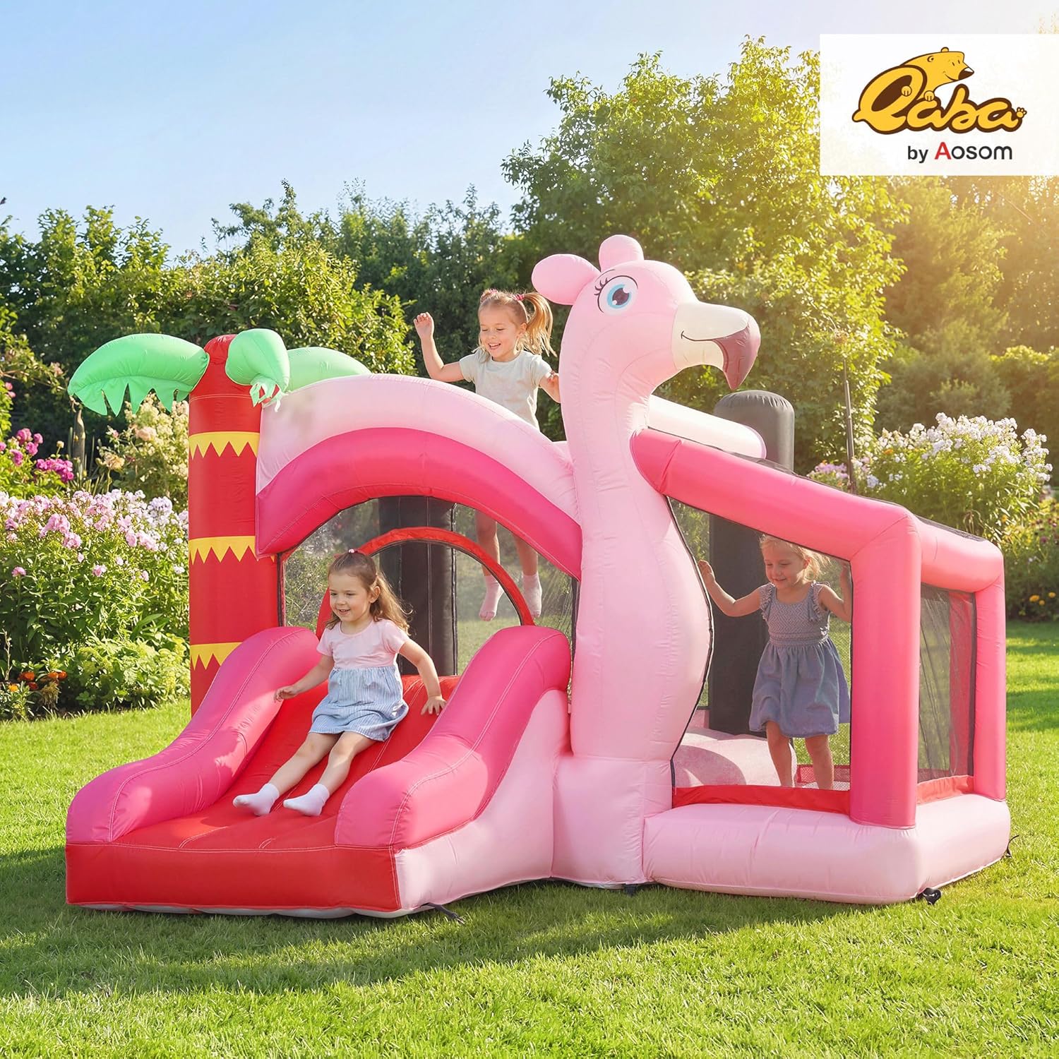4-in-1 Kids Inflatable Bouncy  - Kids Outdoor Basketball avaliação e preço
