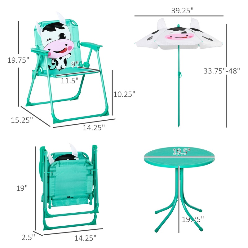 Outdoor Folding Kids Table and - Kids Outdoor Garden Set avaliação e preço