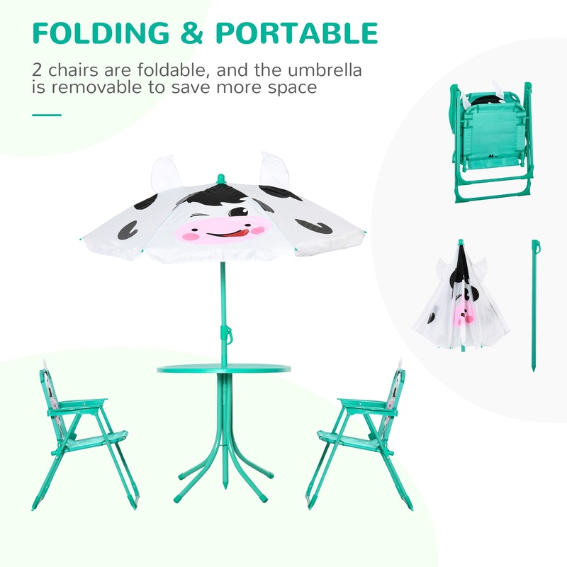 Outdoor Folding Kids Table and - Kids Outdoor Garden Set avaliação e preço