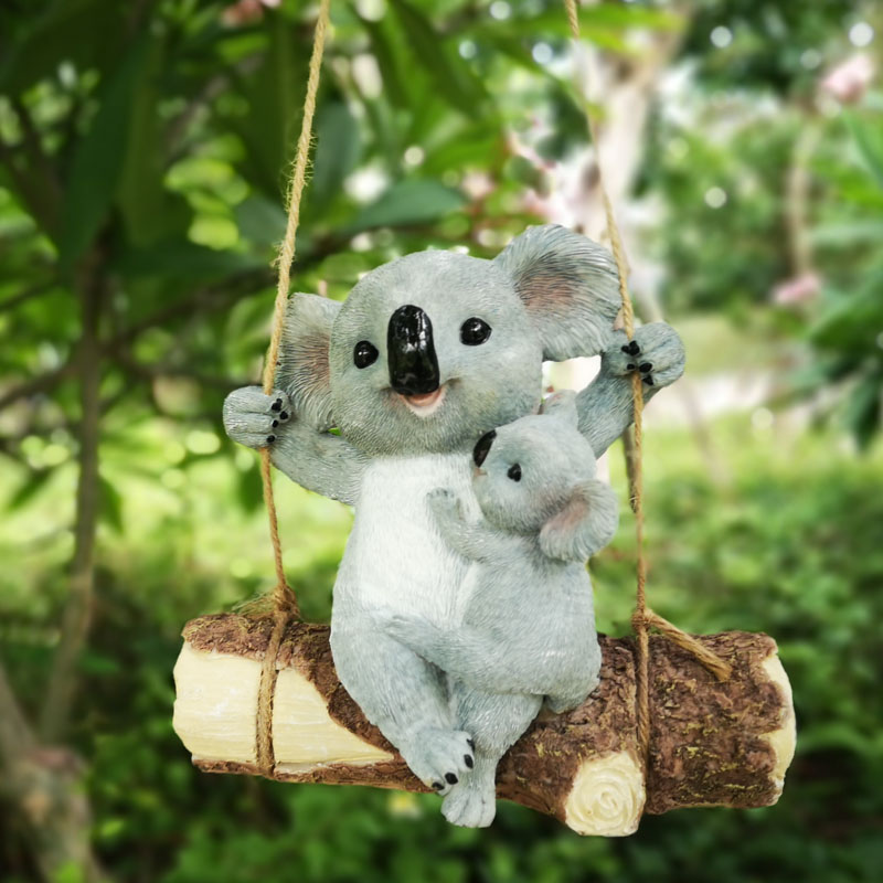 Mother Child Squirrel Resin Ha - Kids Outdoor Swing avaliação e preço