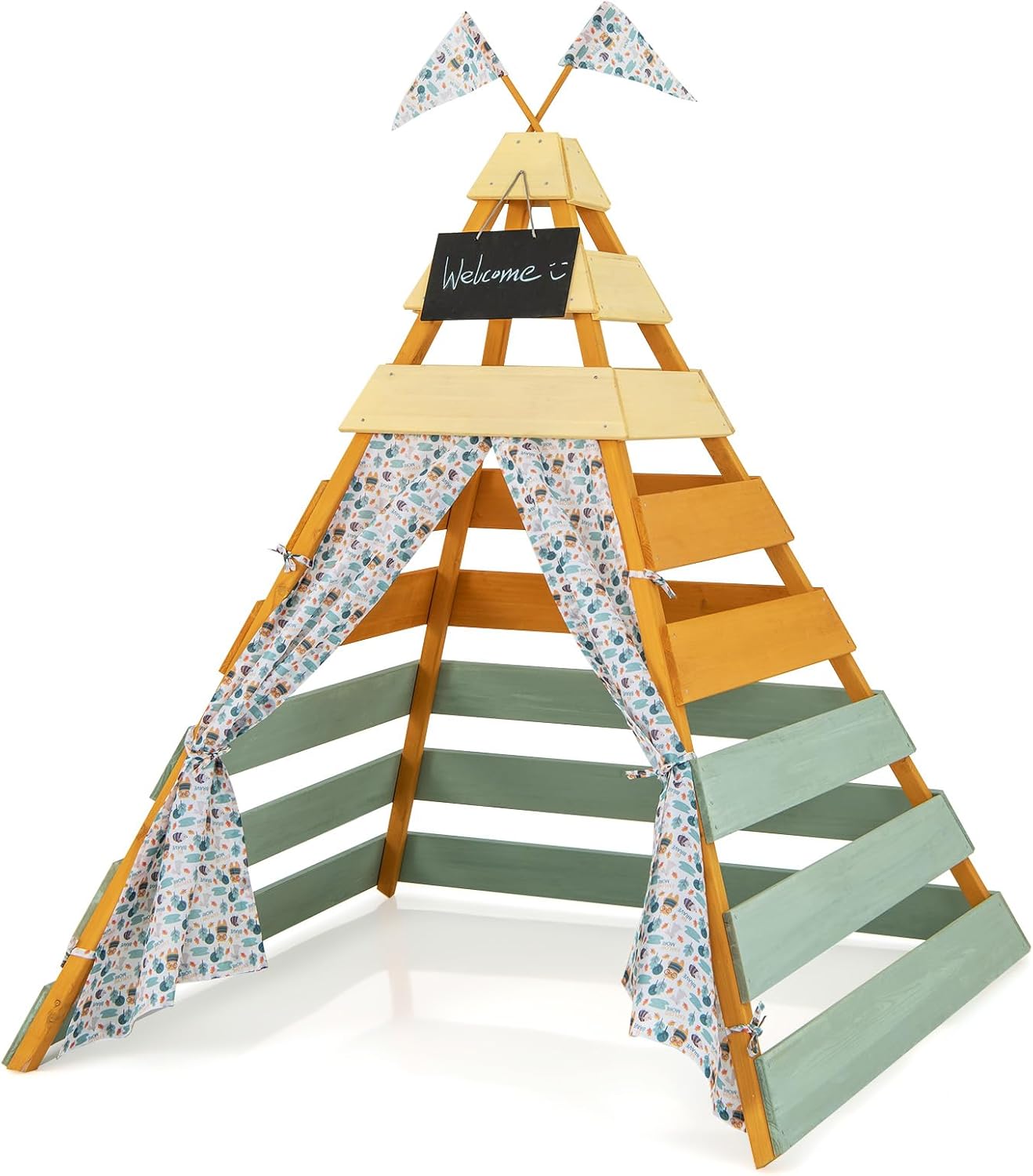 Teepee Tent for Kids, Large Ki - Kids Outdoor Chalkboard avaliação e preço