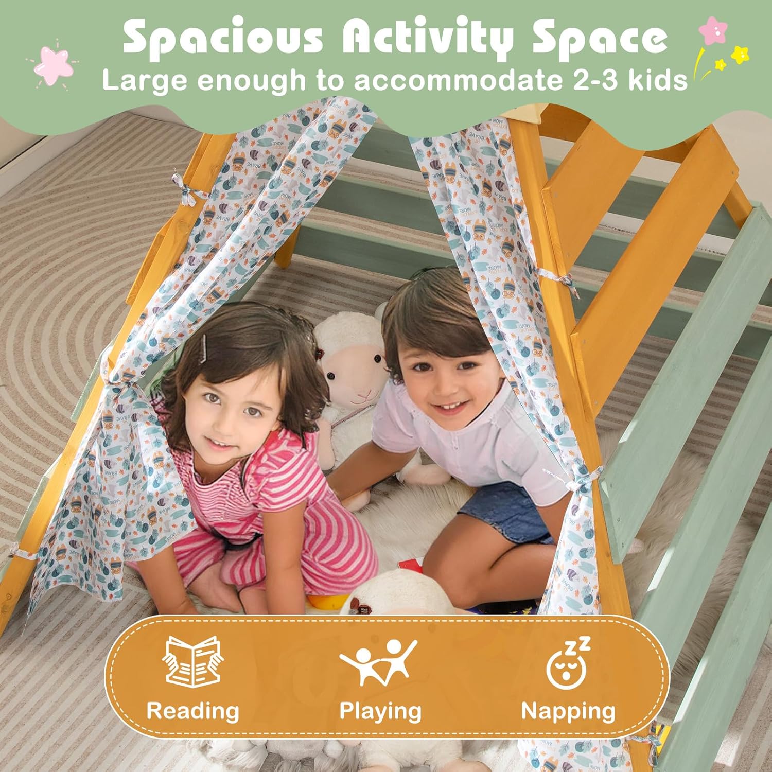 Teepee Tent for Kids, Large Ki - Kids Outdoor Chalkboard avaliação e preço